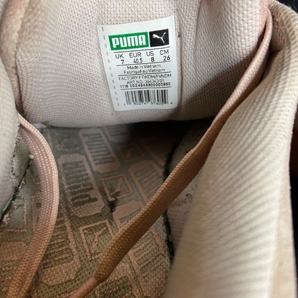 Puma Pink Suede Platform Jewel Gum Sole Size 8 - Picture 7 of 7